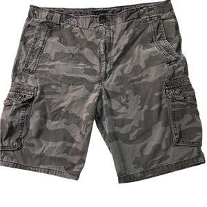 Rogue State Men Cargo Shorts Green Camo cotton 40W Outdoors Casual Hiking